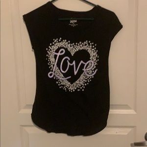 Black “Love” tee shirt